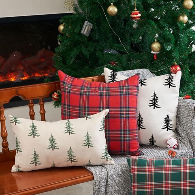 DFXSZ Christmas Pillow Covers 12x20 inch Set of 2 Christmas Tree Decorative - Image 6