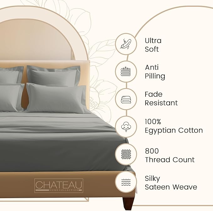 100% Cotton Sheets California King Size Sheets Set, Cal King Sheet Set - Image 3