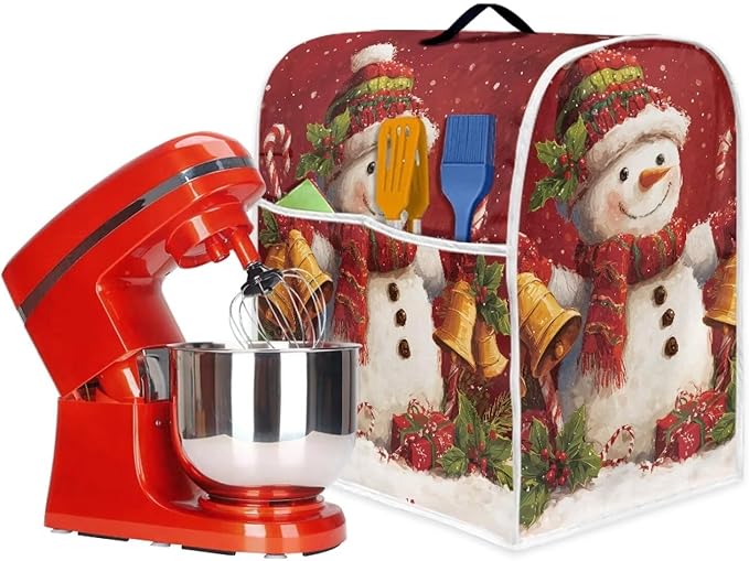 Christmas Stand Mixer Cover 6-8Qt Cute Mixer Cover Washable Anti-Stain - Image 4