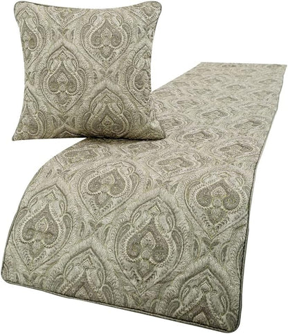 The HomeCentric King/Queen/Twin Grey Designer Full 68"x18" Bed Runner Without by TheHomeCentric