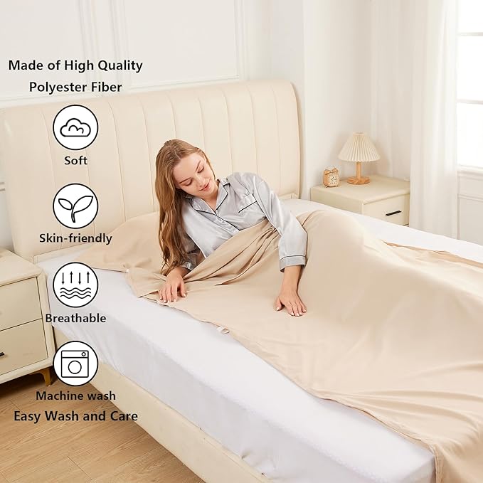 Sleeping Bag Liner Camping Adult Sleep Sack Lightweight Travel Sheet - Image 3