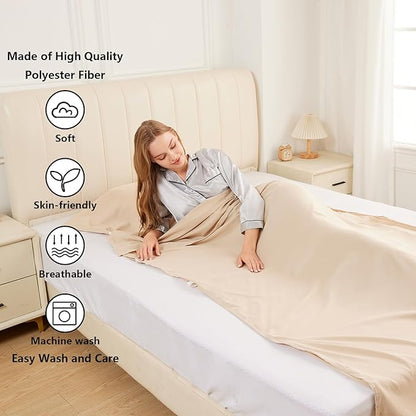Sleeping Bag Liner Camping Adult Sleep Sack Lightweight Travel Sheet - Image 3