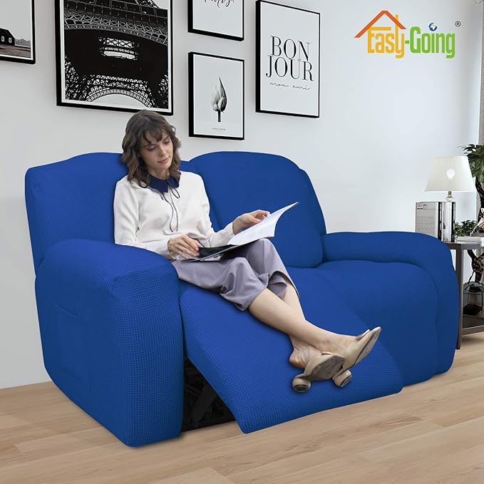 Easy-Going 6 Pieces Recliner Loveseat Stretch Sofa Slipcover Sofa Cover - Image 2