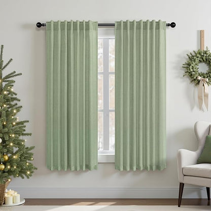 Sage Green Curtains 38 Inch Width by Pitalk