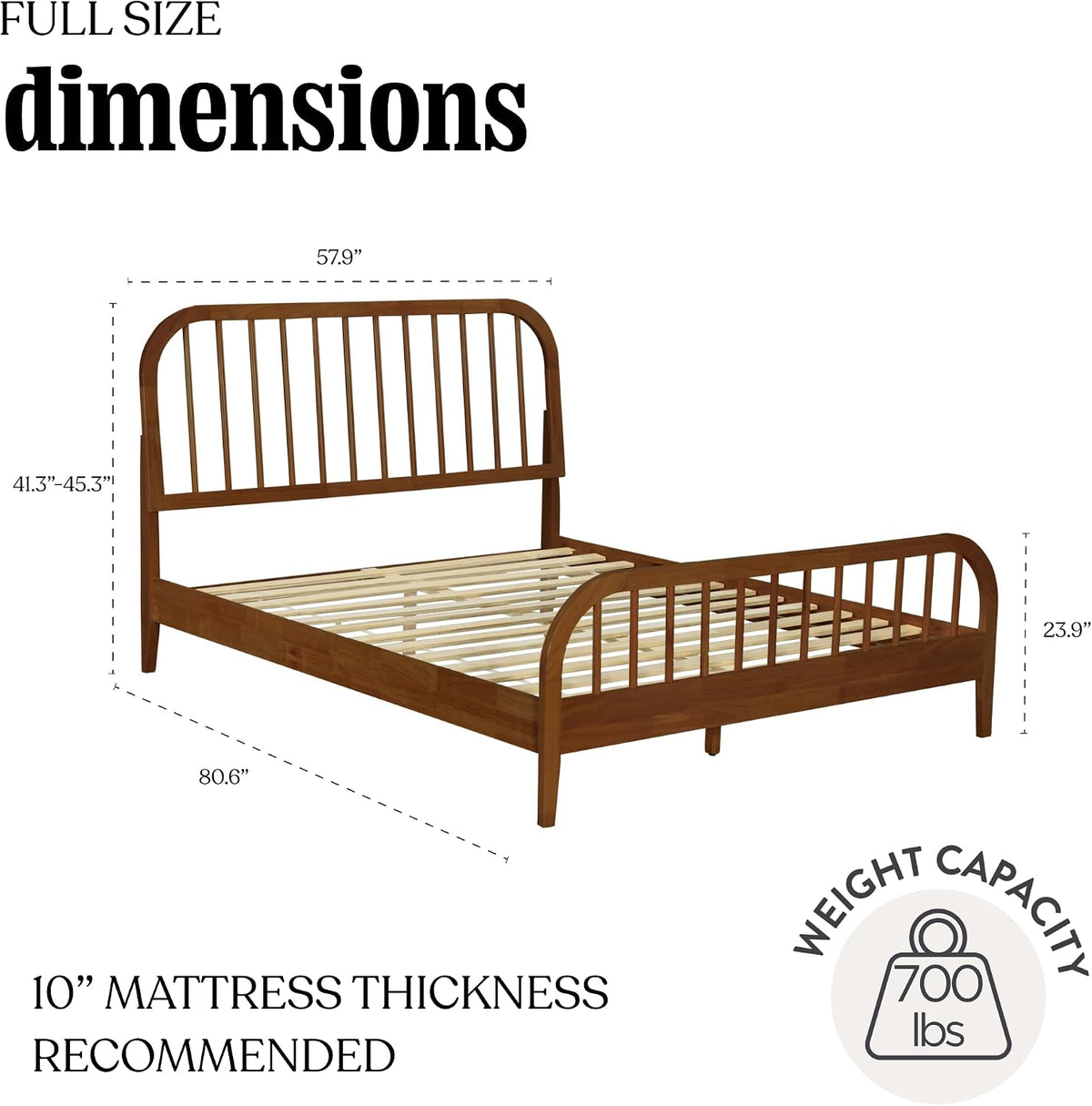 dg casa wesley solid wood full size bed shown in use
