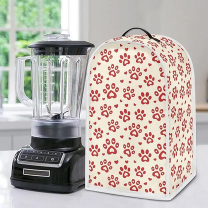 Talayituse Red Dog Paw Heart Print Blender Dust Cover, Fingerprint Protection - Image 5