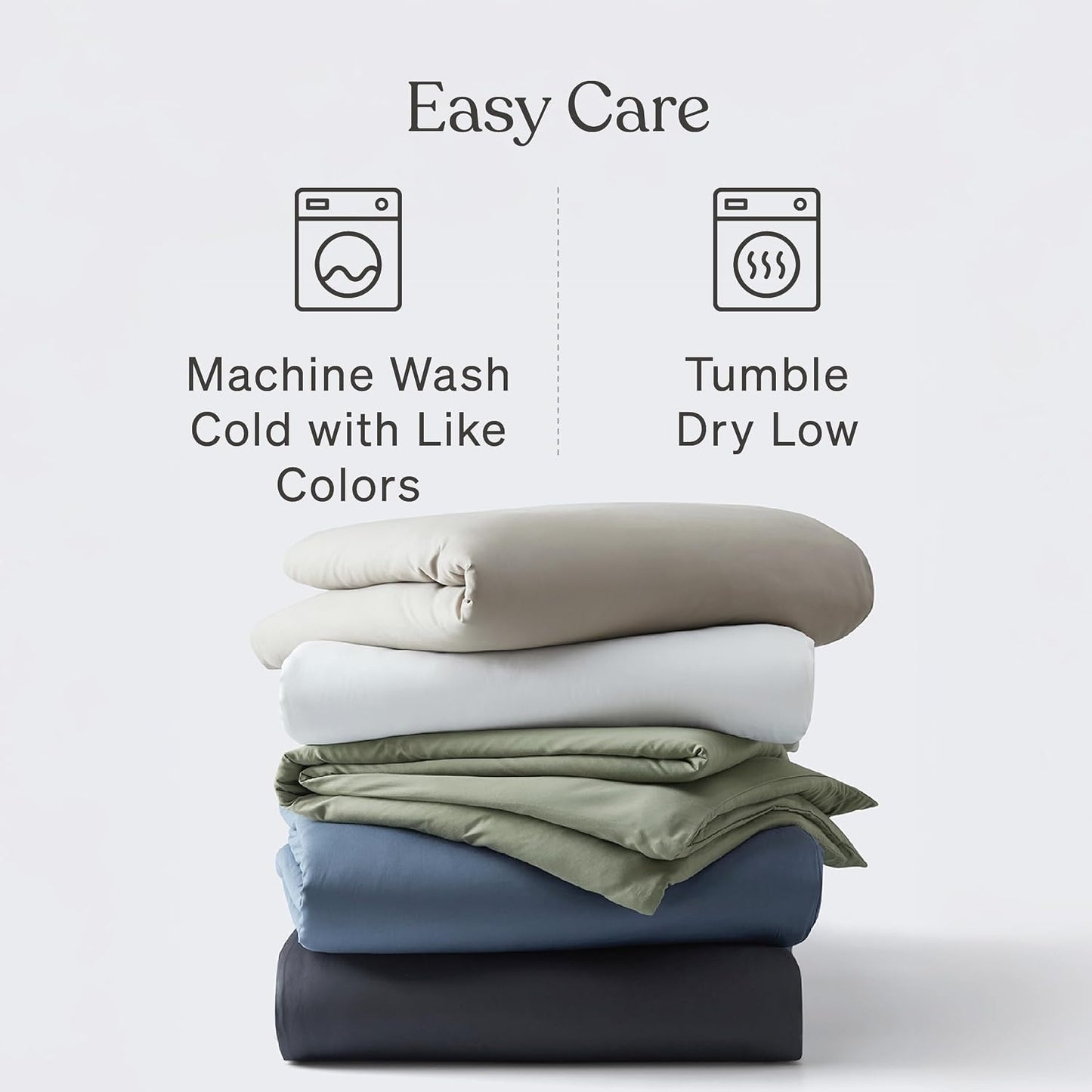 Baloo 100% Cotton Duvet Cover for Weighted Blanket (Silver Sage- 80"x87" - Full/King Size) | Cool, Soft & Durable