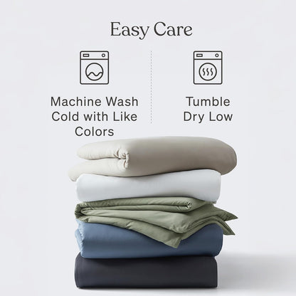 Baloo 100% Cotton Duvet Cover for Weighted Blanket (Silver Sage- 80"x87" - Full/King Size) | Cool, Soft & Durable