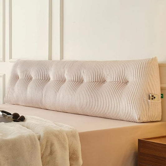 Z-hom King Headboard Pillow, Triangular Wedge Reading Pillow by Z-HOM