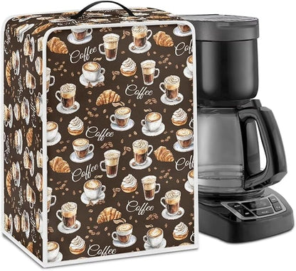 Coffee Maker Covers With Top Handle Folding Coffee Machine Dust Covers by PJHEQOXE