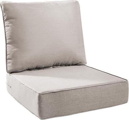 6" Thick Outdoor Cushions 24x24x6, 1-Set Deep Seat Patio Cushions by Pugire