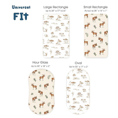 GRSSDER Ultra Soft Bassinet Sheets 2 Pack, Stretchy Breathable Knit Bassinet - Image 6