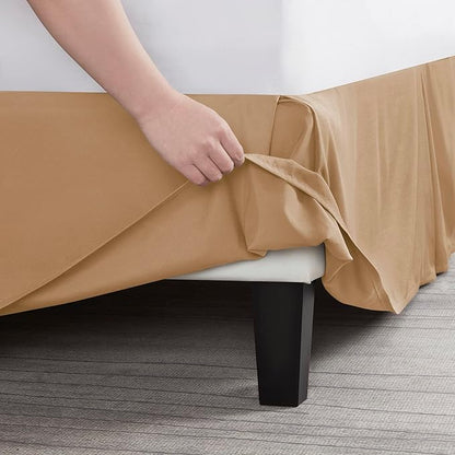 Nestl Light Brown Twin Bed Skirt - Image 5