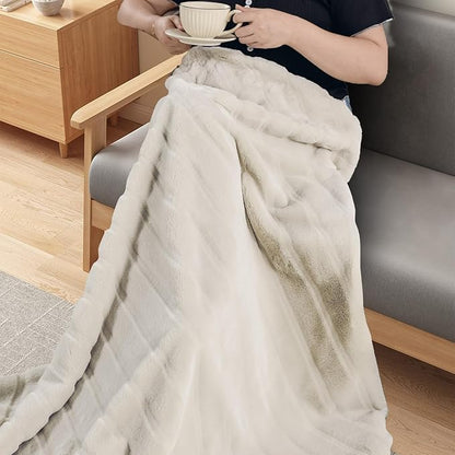 NEXHOME PRO Faux Fur Throw Blanket, Cozy Fluffy Soft Blanket or Couch Sofa Bed - Image 7