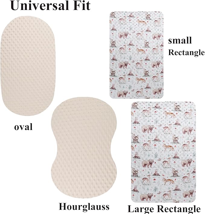 Dot Bassinet Sheet Set 2 Pack Stretch Fitted Cradle Sheets, Ultra Soft - Image 5