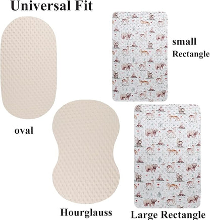 Dot Bassinet Sheet Set 2 Pack Stretch Fitted Cradle Sheets, Ultra Soft - Image 5