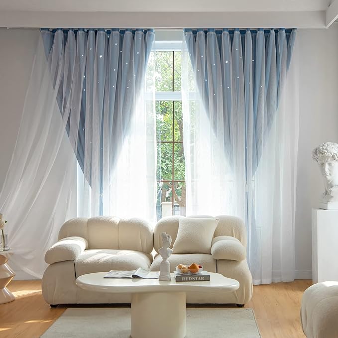 Star Blackout Curtains for Bedroom - Image 2