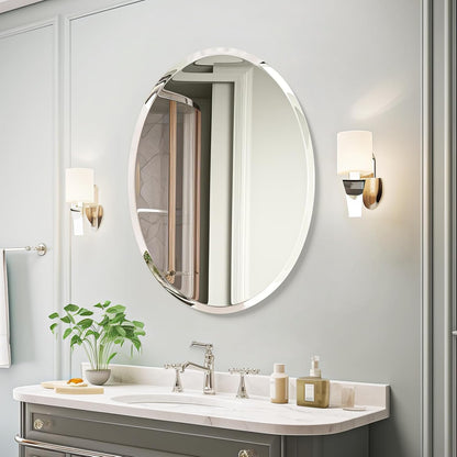 ushower bathroom mirror for over sink, 20x28 inch on a desk or shelf