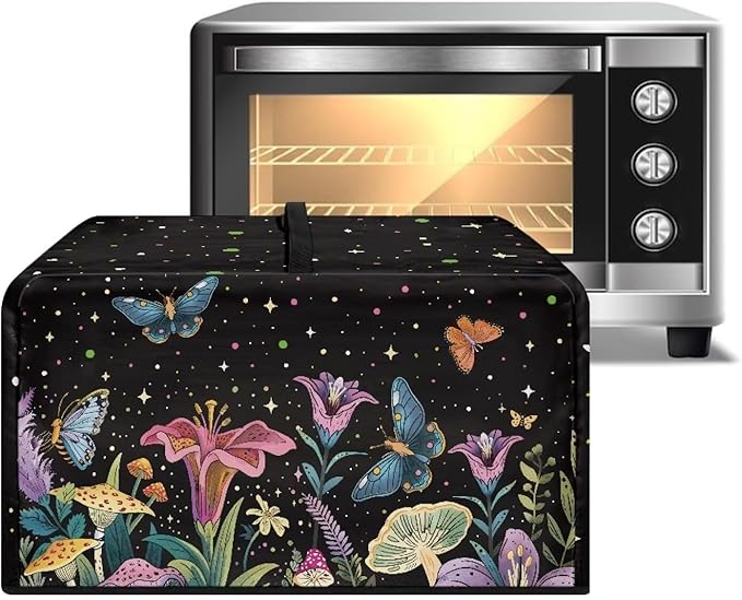 Microwave Oven Cover, Butterfly Heat-Resistant Polyester Machine Protector - Image 2