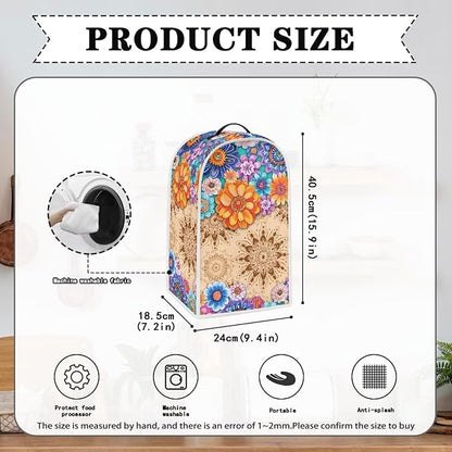 Boho Mandala Floral Blender Cover Toaster Cover Washable Dust Cover Dustproof - Image 4