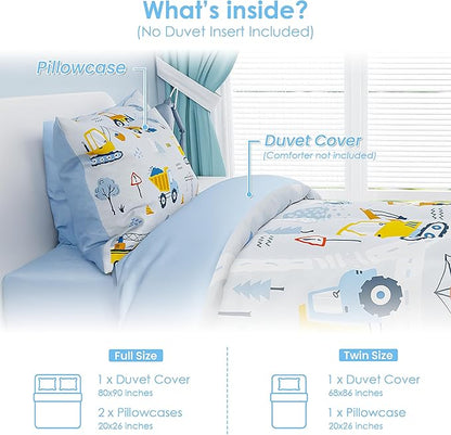 SANDJEST Construction Duvet Cover Sets Full Size - Image 2