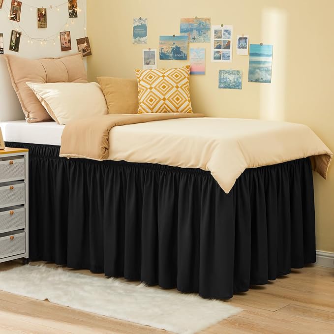 RIMELA Dorm Bed Skirt Twin XL 36 Inch Drop - Image 8