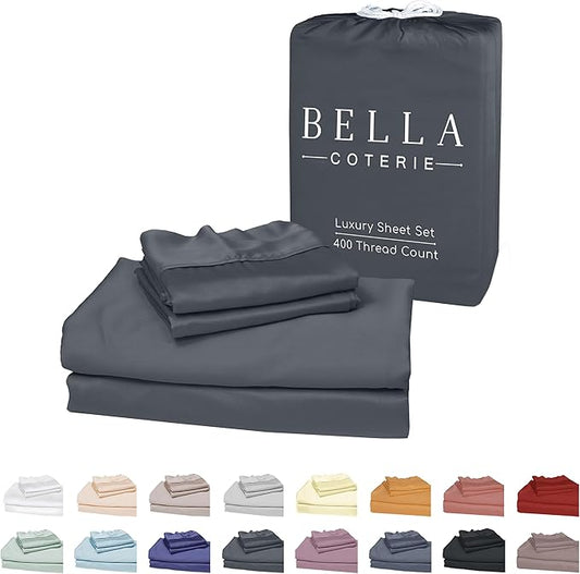 Bella Coterie Luxury Bamboo Viscose King Size Sheet Set | 100% Organically by BC