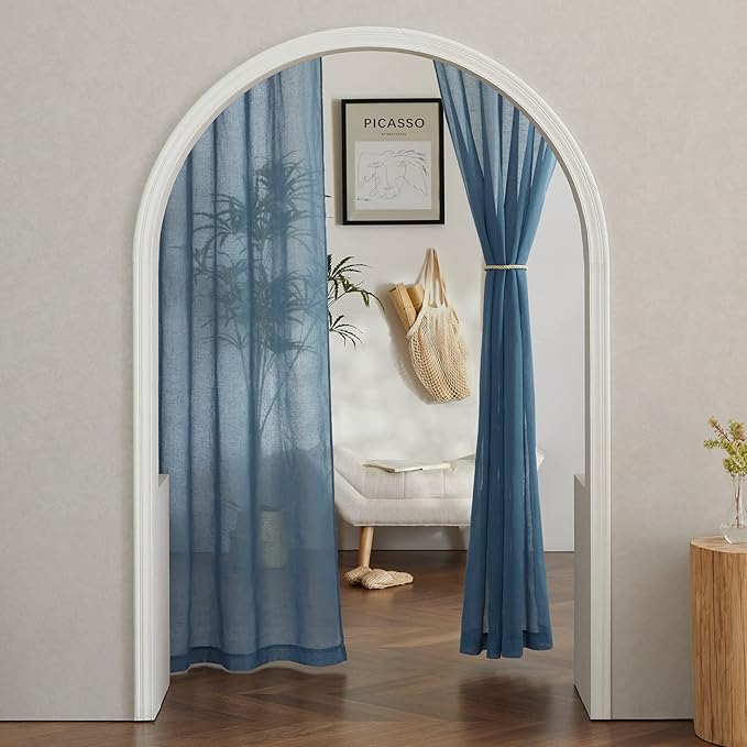 NICETOWN Flax Linen Sheer Curtains - Image 7