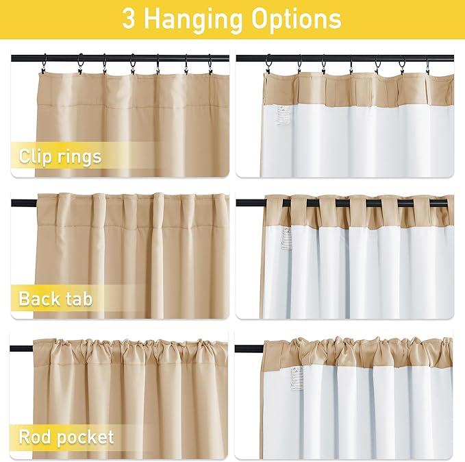 NICETOWN Thermal Insulated 100% Blackout Curtains, Dust Isolate Noise Reducing - Image 7