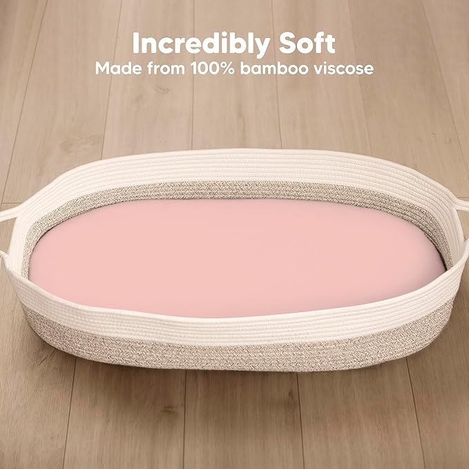 2-Pack Baby Bassinet Sheets Girl, Boy - Image 2