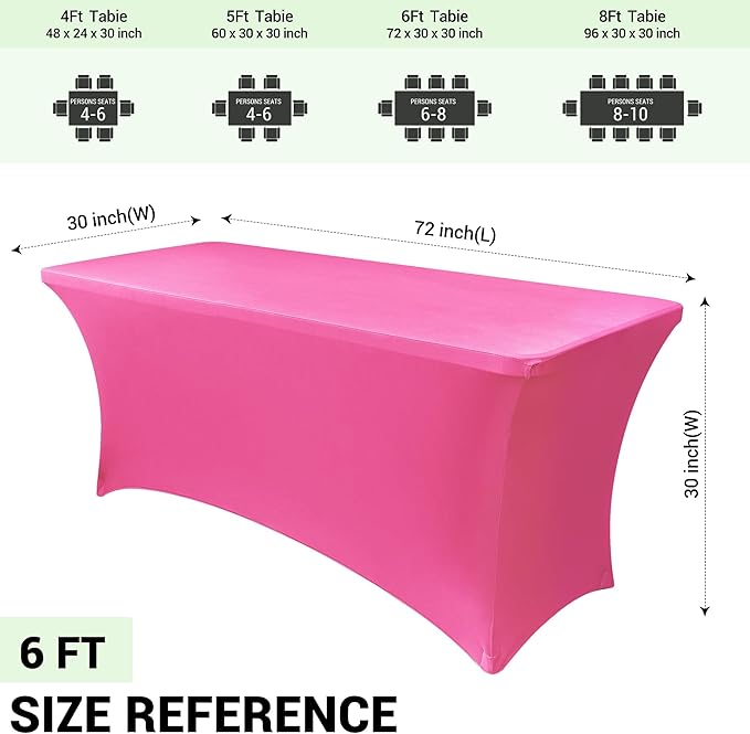 Obstal 6ft Stretch Spandex Table Cover - Image 4