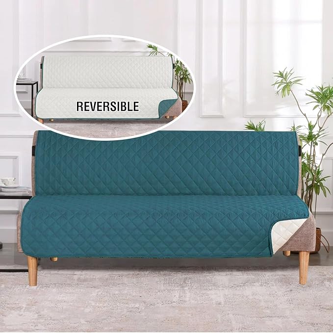 H.VERSAILTEX Reversible Futon Cover Water Repellent Armless Sofa Slipcover - Image 7