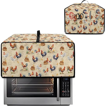 Rooster Chicken Chick Print Waterproof Toaster Oven Cover Heavy Duty Microwave - Image 2