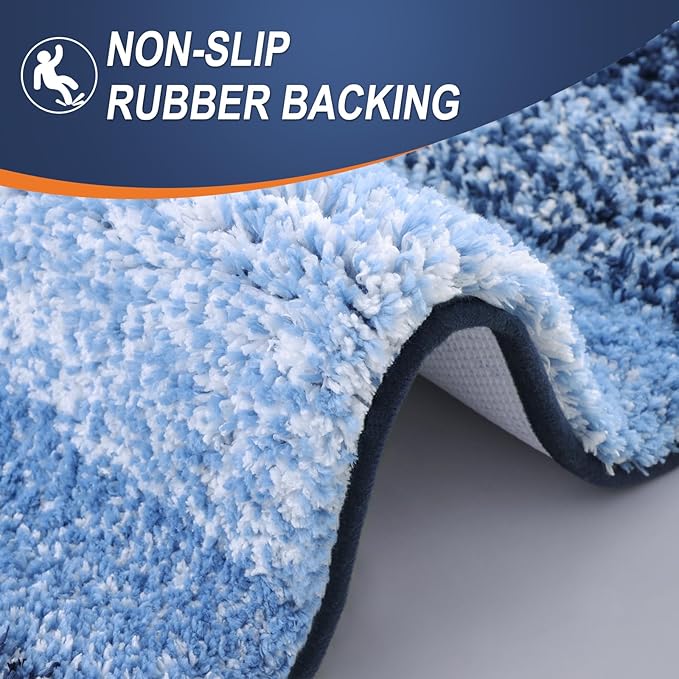 OLANLY Bathroom Runner Rugs 59x20, Extra Soft Absorbent Microfiber Bath Rugs - Image 4