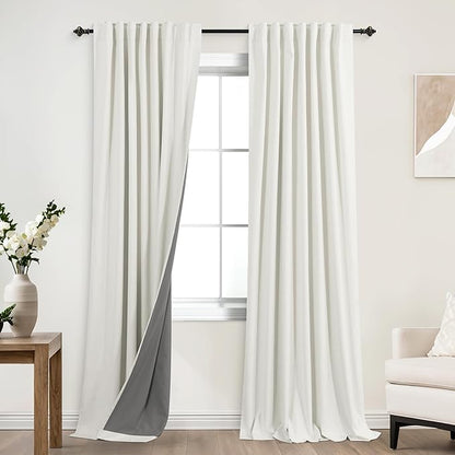 KOUFALL Floor to Ceiling 94 Inch Long Custom Curtains by KOUFALL
