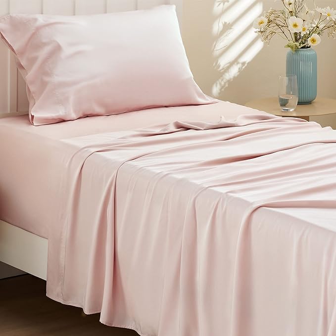 Bedsure Cooling Sheets Twin, Rayon Derived from Bamboo, Breathable & Soft Twin by BEDSURE