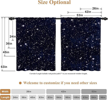 Renaiss 26 x 36 Inch Galaxy Linen Window Tier Curtains - Image 6