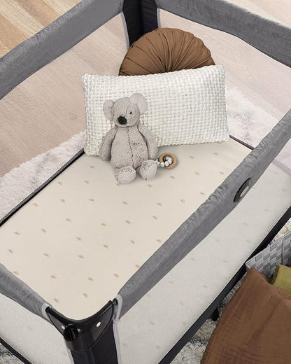 Blissful Diary Muslin Mini Crib Sheets, Pack and Play Mattress Sheets Fitted - Image 8