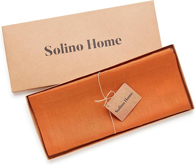 Solino Home Linen Pumpkin Table Runner 120 Inches Long - Image 5