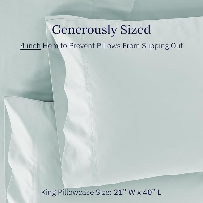 CALIFORNIA DESIGN DEN Luxuriously Soft Hotel Quality 600 Thread Count, 100% - Image 5