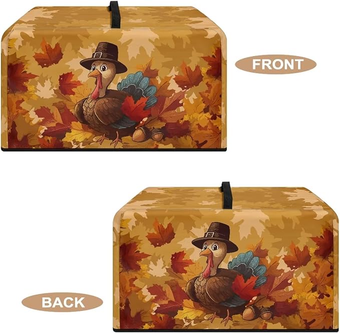 Microwave Oven Dust Cover, Thanksgiving Turkey Waterproof Polyester Dust Cover - Image 5