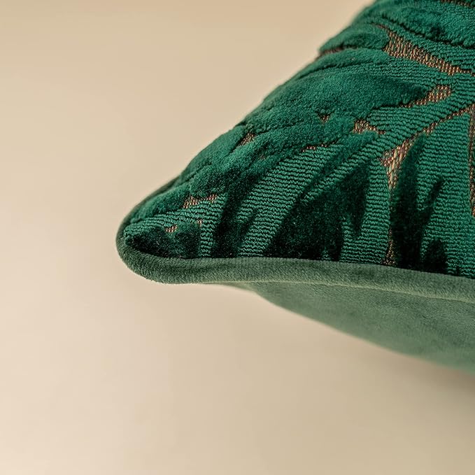 Alerfa 12 x 20 Inch Green Teal Rectangle Maple Leaf Pillow Embroidery Cut - Image 6