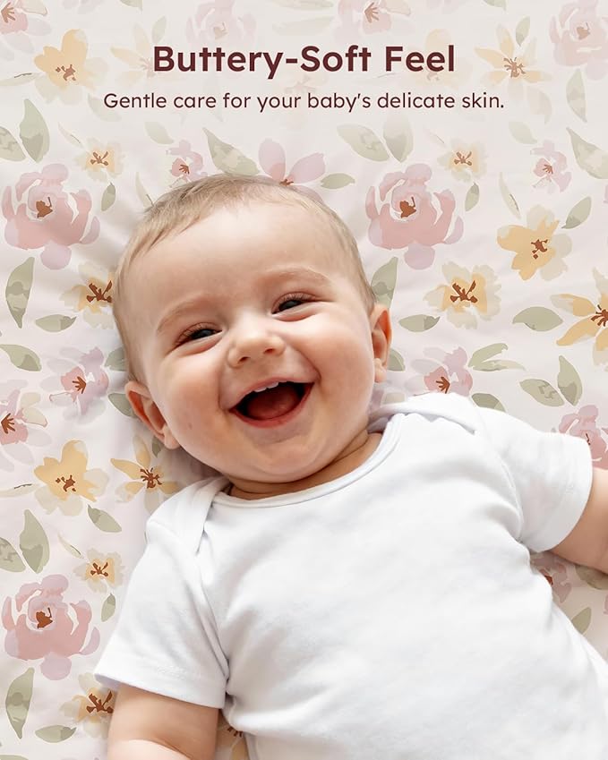 Pack and Play Sheets Fitted 3 Pack, Mini Crib Sheets - Image 6
