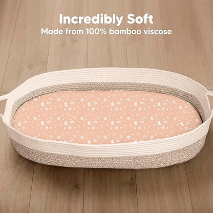 2-Pack Baby Bassinet Sheets Girl, Boy - Image 2