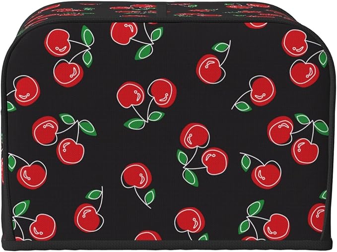 Red Black Cherry 4 Slice Toaster Cover, Waterproof Toaster Dust Cover Bread - Image 3