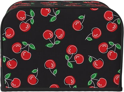 Red Black Cherry 4 Slice Toaster Cover, Waterproof Toaster Dust Cover Bread - Image 3