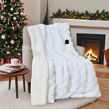 Electric Blanket Dual Control, Heated Blanket Flannel by AEPINBH