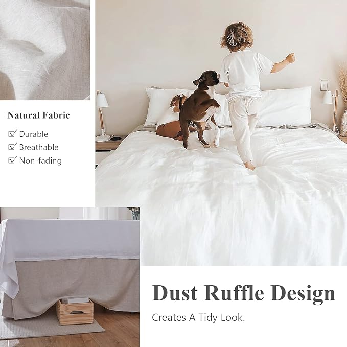Simple&Opulence Belgian Linen Bed Skirt - Image 5