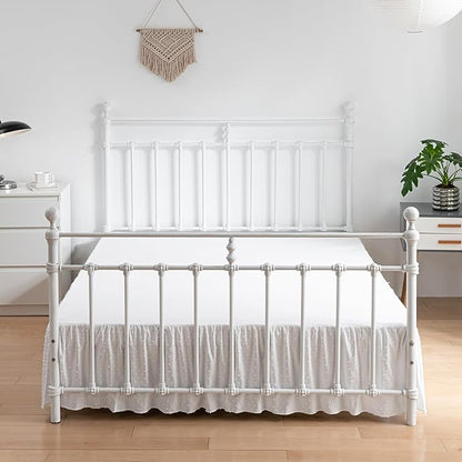 Tufted Dot Bed Skirt Twin Size Ruffled Bed Skirt by TSUTOMI
