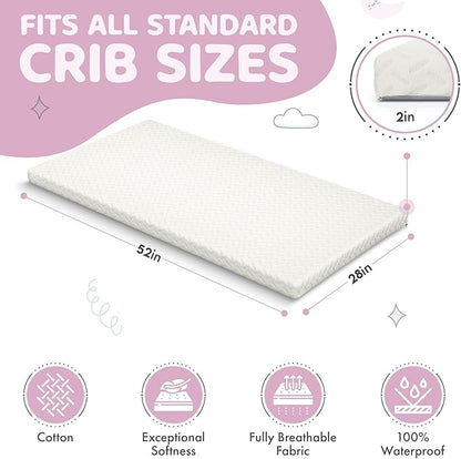 2” Crib Mattress Topper Memory Foam - Image 7